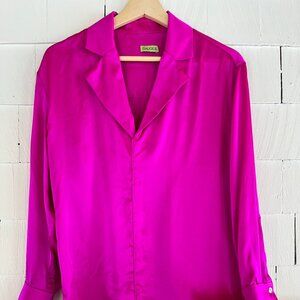 GAUGE81 fuschia pink silk shirt